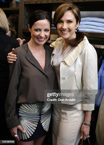 Kelly Smythe and Chris Bath attend the Sportscraft Fashion Launch September 18, 2007 at the Sportscraft store in Double Bay, Sydney, Australia.