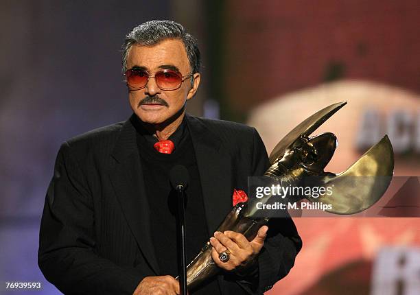 Burt Reynolds, recipient of the Taurus Lifetime Achievement Award for an Action Movie Star