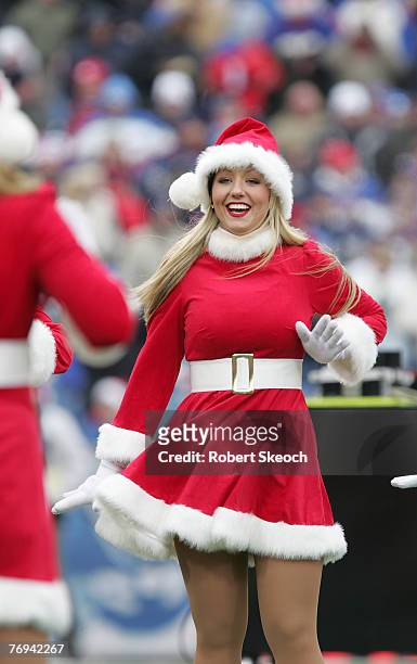 Buffalo Jills Cheerleaders during the game against the Tennessee Titans at Ralph Wilson Stadium in Orchard Park, New York on Dec. 24, 2006. The...