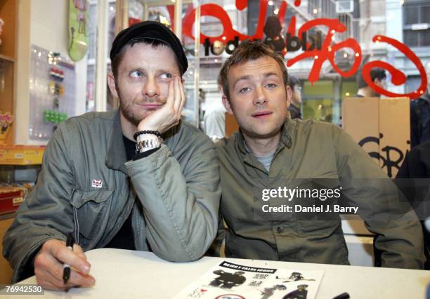 Jamie Hewlett and Damon Albarn of Gorillaz