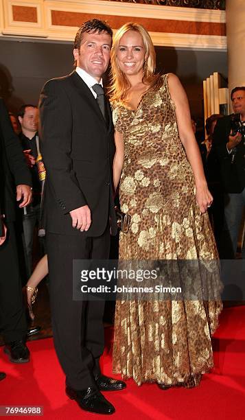 Lothar Matthaeus and his wife Marijana arrive for the United People Charity Night 2007 on September 21, 2007 in Munich, Germany.