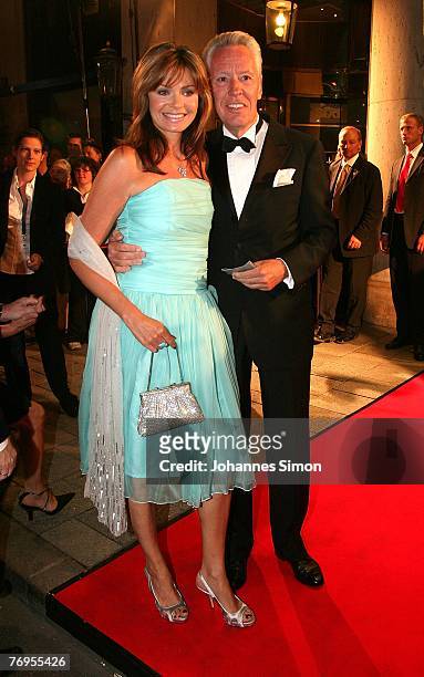 Egon F. Freiheit and wife Maren Gilzer arrive for the United People Charity Night 2007 on September 21, 2007 in Munich, Germany.