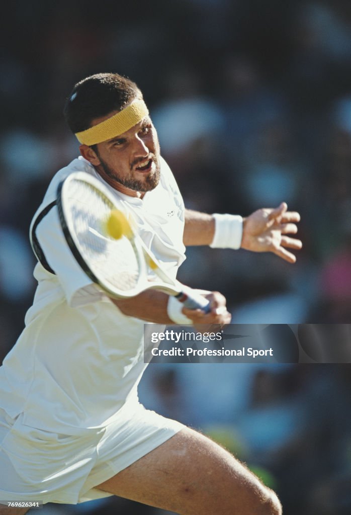 Patrick Rafter Arms Australian tennis player Patrick Rafter pictured in action during ...