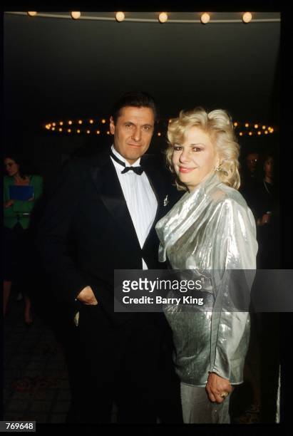Actress Renee Taylor and husband Joseph Bologna attend a Starlight Foundation benefit gala February 19, 1988 in Los Angeles, CA. The Foundation...