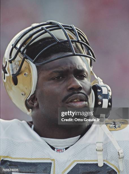 Brian Forde, Linebacker for the New Orleans Saints during the National Football Conference West game against the San Francisco 49ers on 1 December...