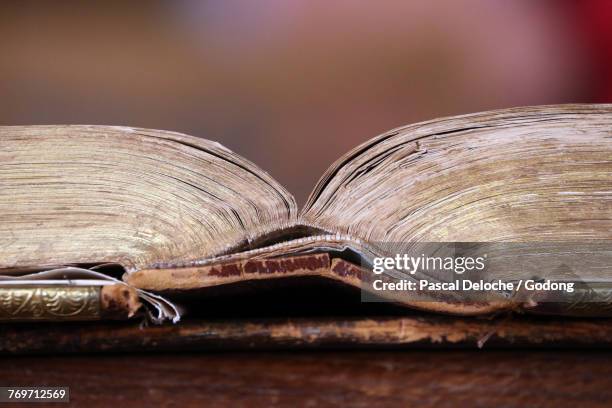 calvin auditory. old bible in english. geneva. switzerland. - biblical event stock pictures, royalty-free photos & images