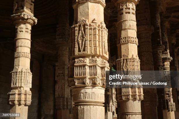 pillars of of adhai-din-ka-jhonpra mosque (known as the 2 1/2 day shed relating to the legend that it was built in 2 1/2 days), ajmer, rajasthan. india.  - adhai din ka jhonpra mosque photos et images de collection