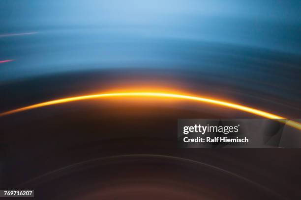 close-up of abstract light pattern - light trail imagens e fotografias de stock