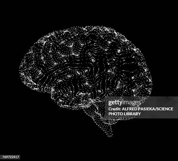 human brain, conceptual illustration, illustration - alfred stock illustrations