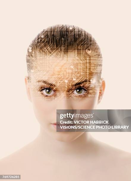 cyborg - 3d cyborg stock illustrations