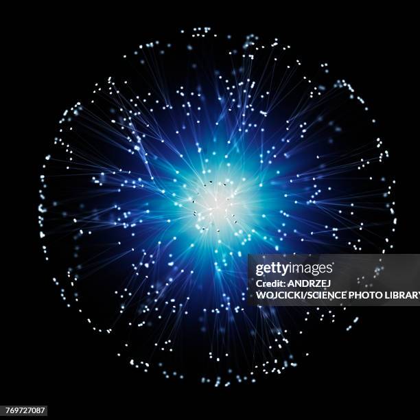 connecting dots, illustration - particle circle stock illustrations