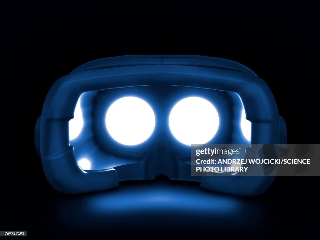 Virtual reality headset, illustration
