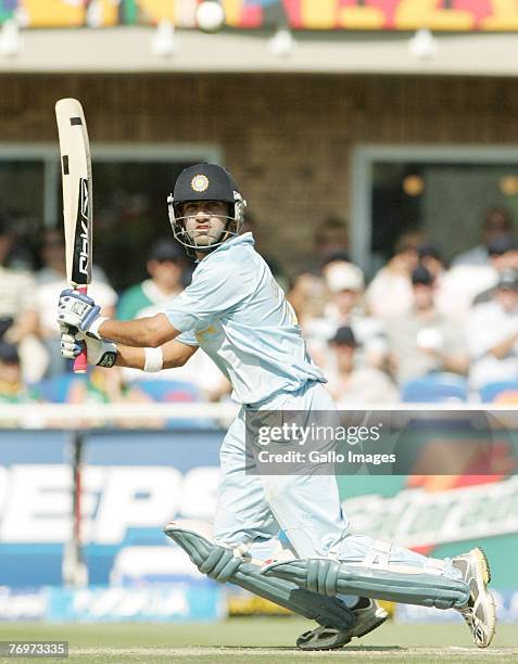 Gautam Gambhir striving for his 50 runs during to the final match of the ICC Twenty20 World Cup between Pakistan and India held at the Wanderers...