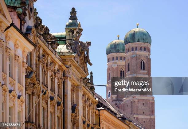 germany, bavaria, munich, detail of the church of our lady - church of our lady stock pictures, royalty-free photos & images