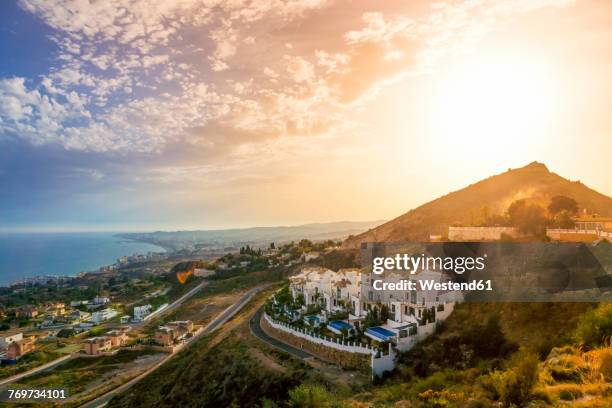 spain, andalusia, marbella at sunset - costa del sol málaga province stock pictures, royalty-free photos & images