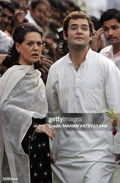 Rahul Gandhi , the newly appointed General Secretary of the All India Congress Committee and son of Congress Party President Sonia Gandhi poses for...