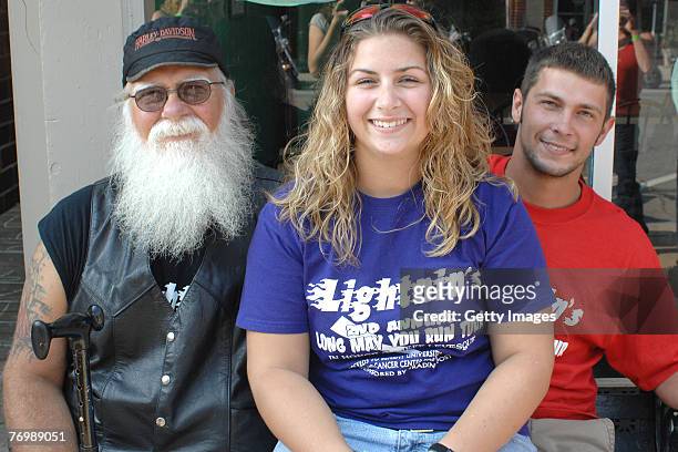 Jeff "Lightnin" With His Daughter Millie And Son Jeff Levesque attend The 2nd Annual Lightnin Run on September 22, 2007 in Grafton, Ohio. The...