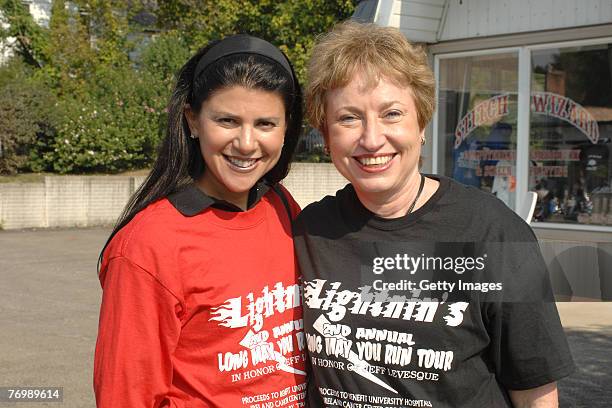 Pfizer Reps, Barb And Amy, attend The 2nd Annual Lightnin Run on September 22, 2007 in Grafton, Ohio. The lightnin run is a tour that benefits...