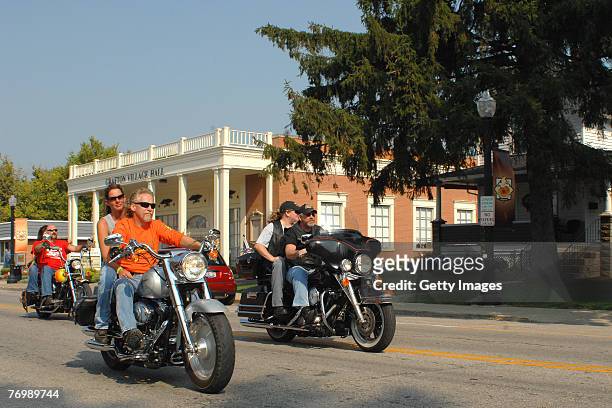 Guest at The 2nd Annual Lightnin Run, Riders Start The Day On Main Street in Grafton, Ohio on September 22, 2007 in Grafton, Ohio. The lightnin run...