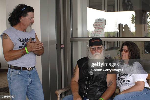 Franny Geib, And Jeff "Lightnin" & Michelle Levesque Stop At The Ireland Cancer Center, During The 2nd Annual Lightnin Run on September 22, 2007 in...