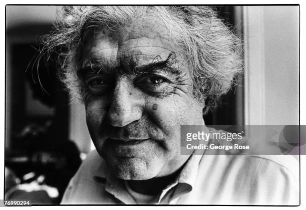 Former Life Magazine photographer and founder of the International Center of Photography, Cornell Capa, poses during a 1980 New York, New York, photo...