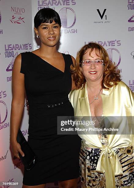 Singer Tina Marie and daughter Gail Gotti arrive at LisaRaye's Studio 40 Birthday Bash on September 23, 2007 at the Beverly Hills Hotel in Berverly...