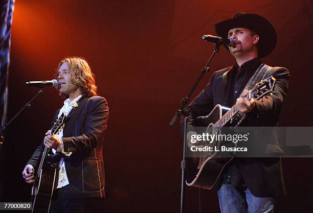 Big Kenny Alphin and John Rich of Big & Rich, perform at the T.J. Martell Foundation's 31st Annual Awards gala at the Marriott Marquis in New York...