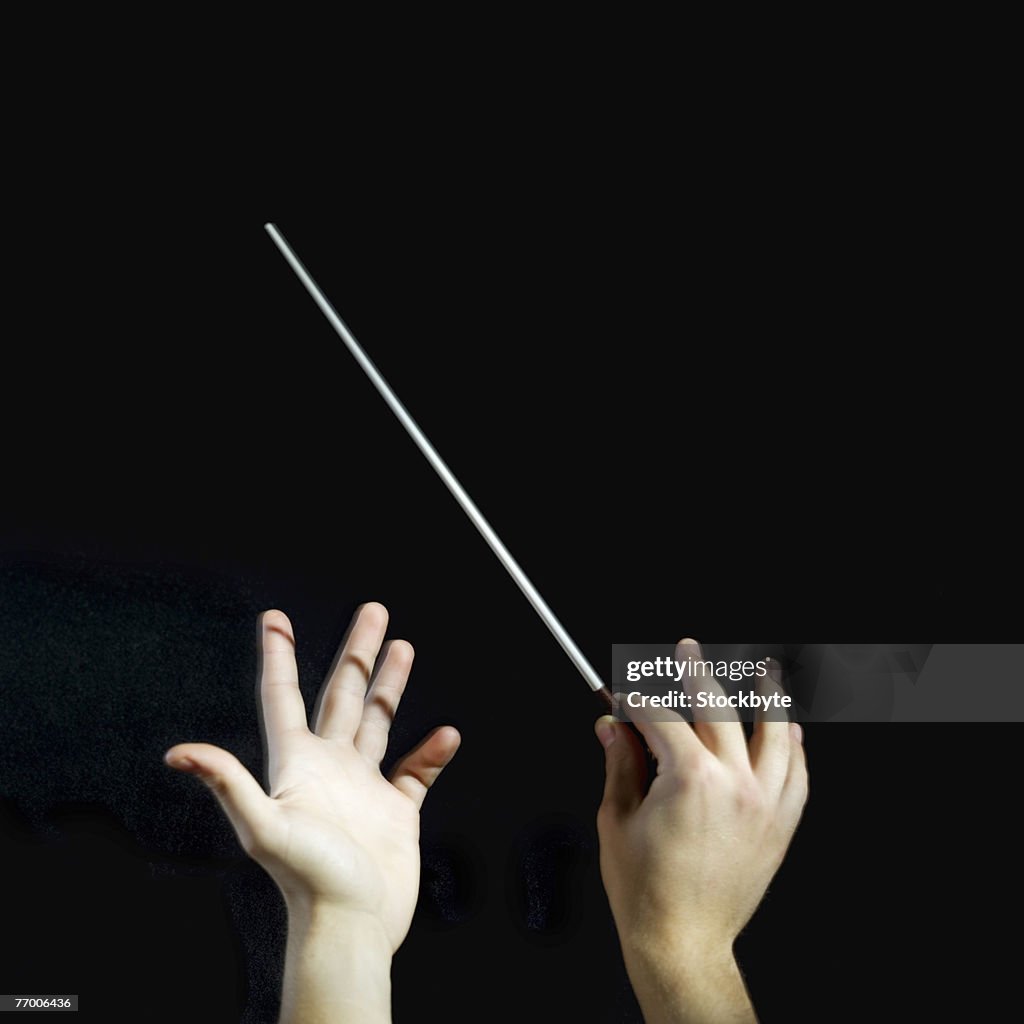 Conductor, close-up of hands