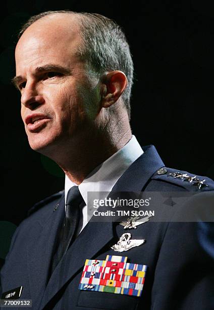 Air Force General Kevin Chilton, commander of the Air Force Space Command speaks at the Air Force Association 2007 Air and Space Conference and...