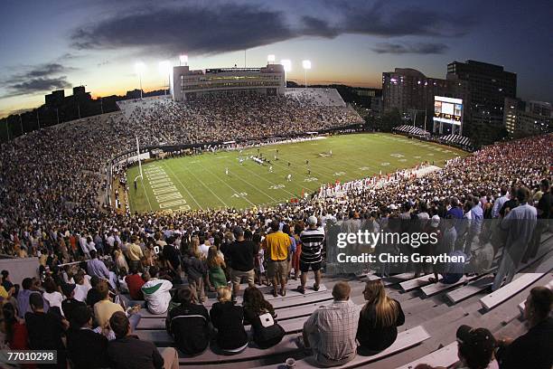 General view of the Ole Miss Rebels as they play the Vanderbilt Commodores on September 15, 2007 at Vanderbilt Stadium in Nashville, Tennessee.