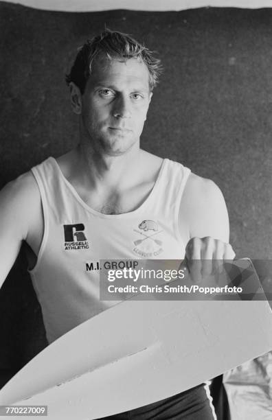 British Olympic gold medal winning rower Steve Redgrave in England on 6th May 1991.