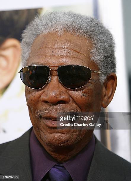 Actor Morgan Freeman arrives at the premiere of MGM's "Feast of Love" at The Academy of Motion Picture Arts and Sciences Theater on September 25,...