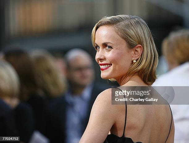 Actress Radha Mitchell arrives at the premiere of MGM's "Feast of Love" at The Academy of Motion Picture Arts and Sciences Theater on September 25,...