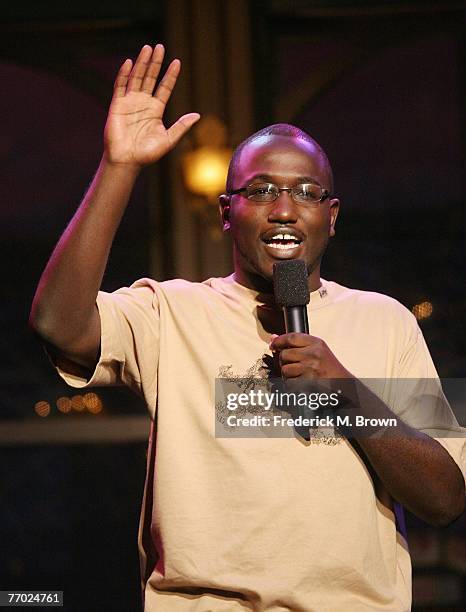 Comedian Hannibal Buress speaks during a segment of "The Late Late Show with Craig Ferguson" at CBS Television City on September 25, 2007 in Los...