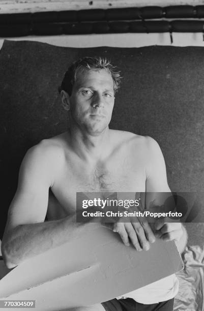 British Olympic gold medal winning rower Steve Redgrave in England on 6th May 1991.