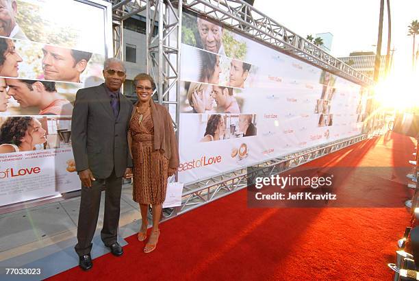 Actor Morgan Freeman and wife Myrna Colley-Lee arrive at the "Feast of Love" premiere at The Academy of Motion Picture Arts and Sciences on September...