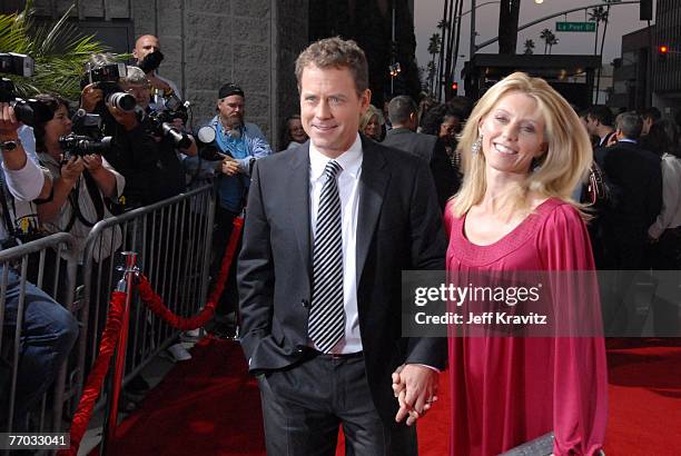 Greg Kinnear and Helen Labdon arrive at the "Feast of Love" premiere at The Academy of Motion Picture Arts and Sciences on September 25, 2007 in Los...