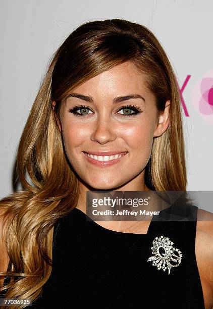 Personality Lauren Conrad arrives at the Los Angeles Debut of the Intermix Store on Robertson Boulevard on September 25, 2007 in Los Angeles,...