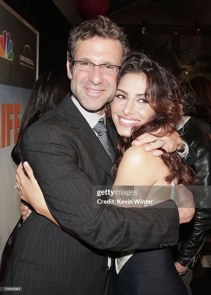 Sarah Rahi Exec. Prod. Rand Ravich and actress Sarah Shahi arrive at the... News ...