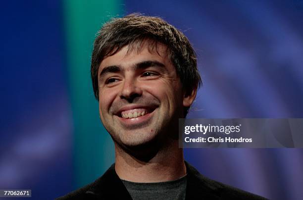 Co-founder of Google Larry Page smiles during the Clinton Global Inititative annual meeting September 27, 2007 in New York.