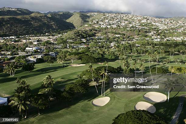 Scenic of the 10th hole following the third round of the Sony Open in Hawaii held at Waialae Country Club in Honolulu, Hawaii, on January 13, 2007.