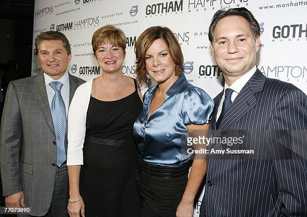 Manhattan Auto Group President and CEO Gary Flom, Volvo's President and CEO Anne Belec, actress Marcia Gay Harden and CEO of New York''s Niche Media...