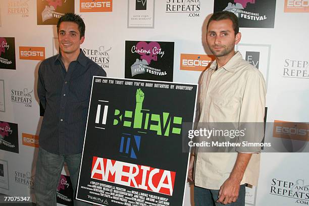 Vince Prezioso and Tony D'Aiuto arrives to the Cinema City International Film Festival at Universal City Walk on September 25, 2007 in Universal...