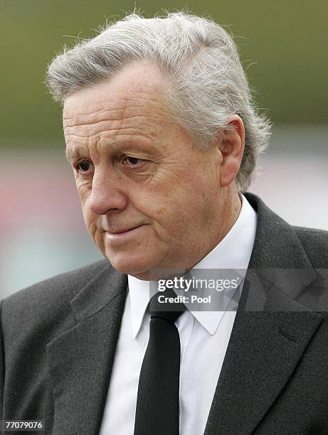 Jimmy McRae attends the funeral of former quad bike champion, Graeme Duncan on September 28, 2007 in Edinburgh, Scotland. Graeme Duncan died in the...