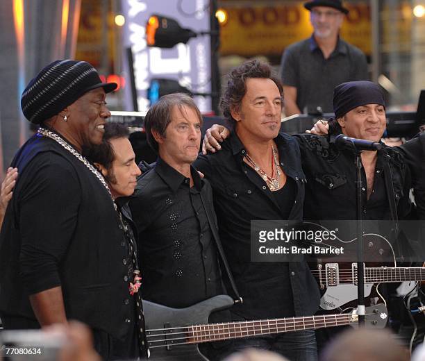 Bruce Springsteen and the E Street Band perform on NBC's 'Today Show' concert series at Rockefeller Plaza September 28, 2007 in New York City.