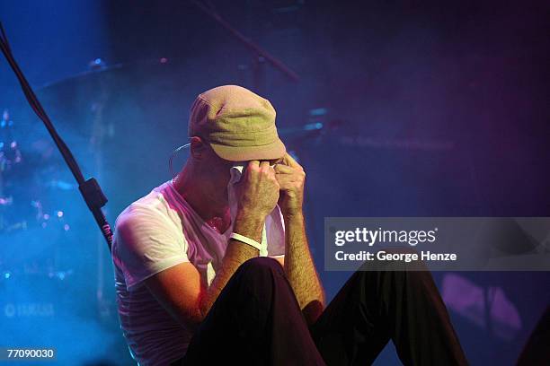 Gordon Downie of The Tragically Hip during a performance at The Paradiso September 25, 2007 in Amsterdam, Netherlands.