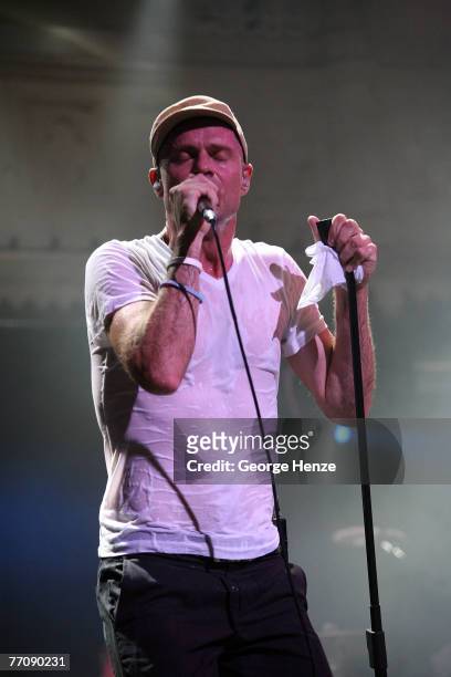 Gordon Downie of The Tragically Hip during a performance at The Paradiso September 25, 2007 in Amsterdam, Netherlands.