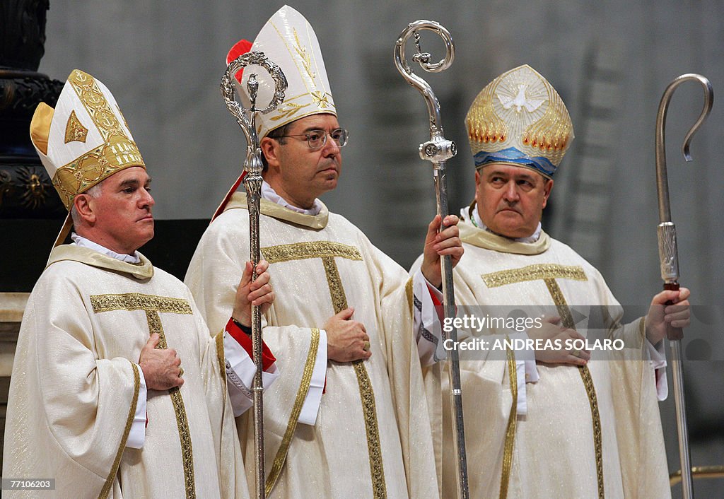 From left: New Bishops Vincenzo Di Mauro