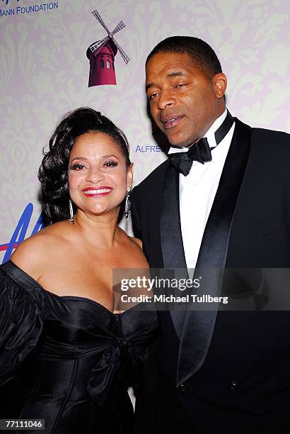 Actress/choreographer Debbie Allen arrives with husband Norm Nixon at the Fourth Annual Alfred Mann Foundation Gala, held at the Millenium Biltmore...