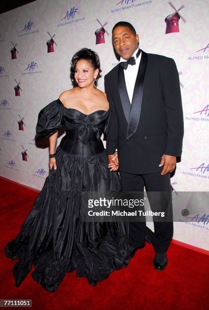 Actress/choreographer Debbie Allen arrives with husband Norm Nixon at the Fourth Annual Alfred Mann Foundation Gala, held at the Millenium Biltmore...